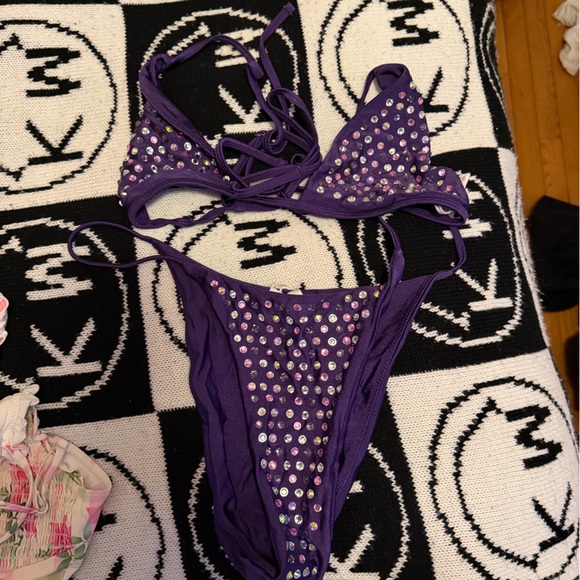 Camila Coelho Purple Studded Bikini - Picture 2 of 2